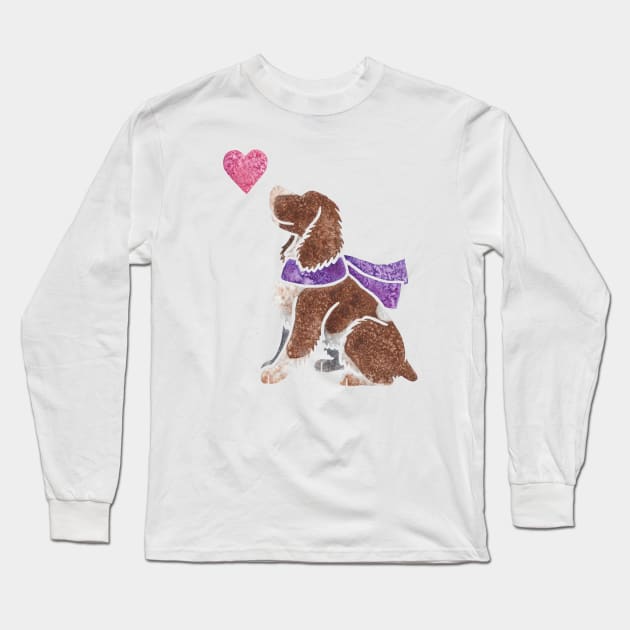 Watercolour Springer Spaniel Long Sleeve T-Shirt by animalartbyjess